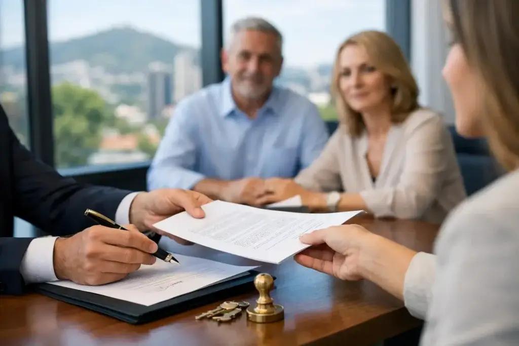 Client signing and delivering a power of attorney for legal proceedings in Costa Rica with the advice of lawyers and notaries in Escazú.