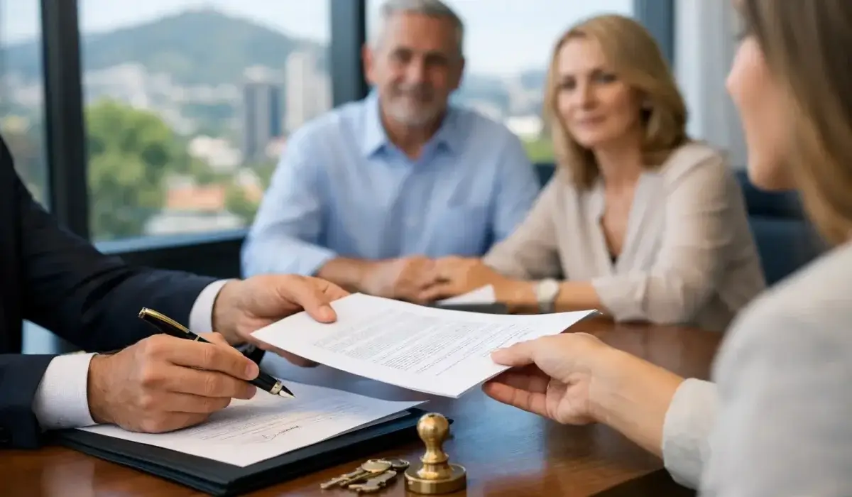 Client signing and delivering a power of attorney for legal proceedings in Costa Rica with the advice of lawyers and notaries in Escazú.
